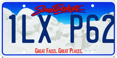 SD license plate 1LXP62