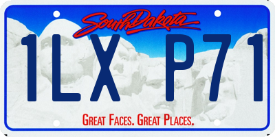 SD license plate 1LXP71