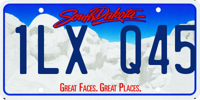 SD license plate 1LXQ45