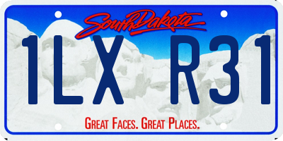 SD license plate 1LXR31