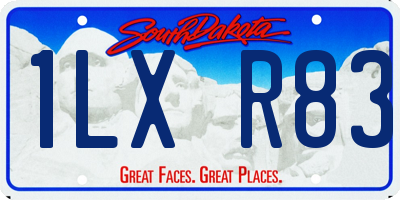 SD license plate 1LXR83