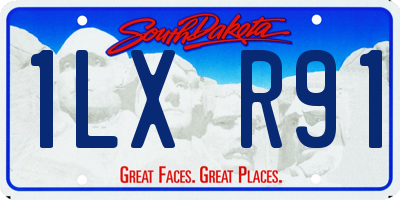 SD license plate 1LXR91