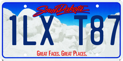 SD license plate 1LXT87
