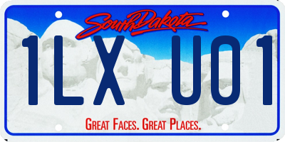 SD license plate 1LXU01