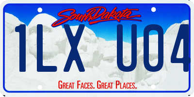SD license plate 1LXU04
