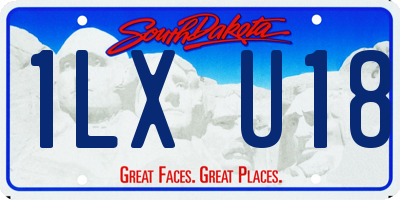 SD license plate 1LXU18