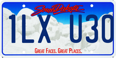SD license plate 1LXU30