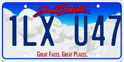 SD license plate 1LXU47