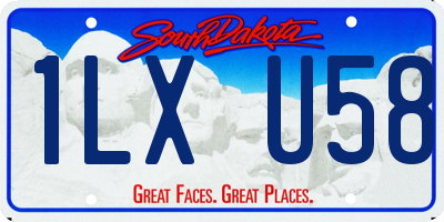 SD license plate 1LXU58