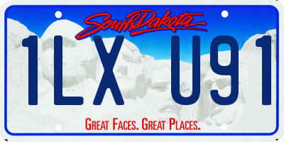 SD license plate 1LXU91