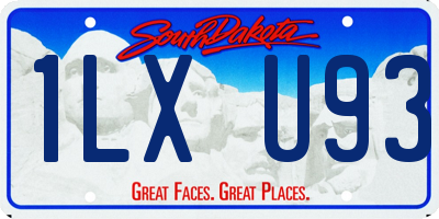 SD license plate 1LXU93