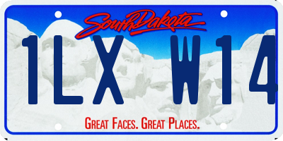 SD license plate 1LXW14