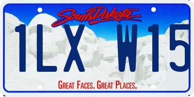 SD license plate 1LXW15