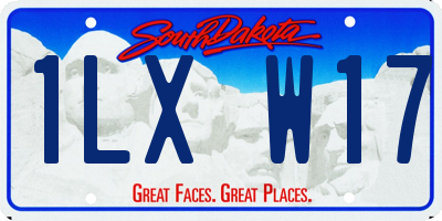 SD license plate 1LXW17