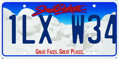 SD license plate 1LXW34