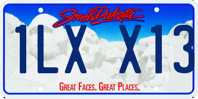 SD license plate 1LXX13