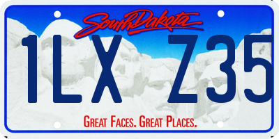 SD license plate 1LXZ35
