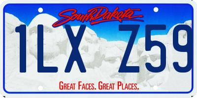 SD license plate 1LXZ59