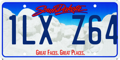 SD license plate 1LXZ64