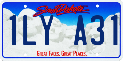 SD license plate 1LYA31