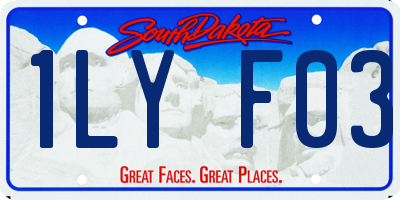 SD license plate 1LYF03