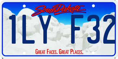 SD license plate 1LYF32