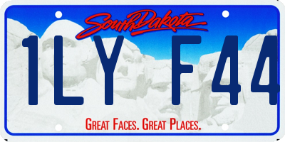 SD license plate 1LYF44