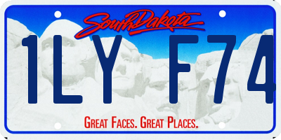 SD license plate 1LYF74