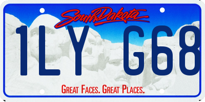 SD license plate 1LYG68