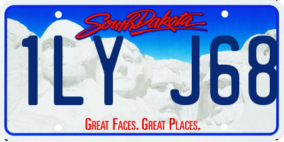 SD license plate 1LYJ68