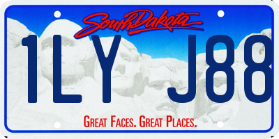 SD license plate 1LYJ88