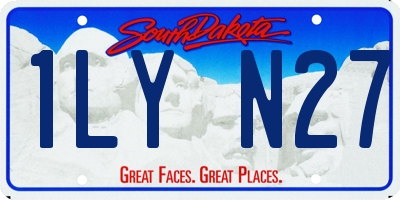 SD license plate 1LYN27