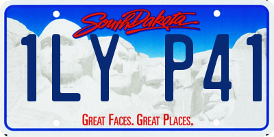 SD license plate 1LYP41