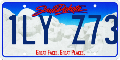 SD license plate 1LYZ73
