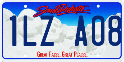 SD license plate 1LZA08