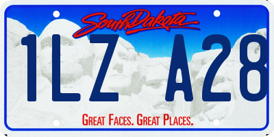 SD license plate 1LZA28
