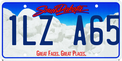 SD license plate 1LZA65