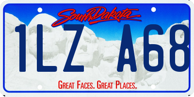 SD license plate 1LZA68