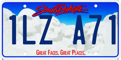 SD license plate 1LZA71