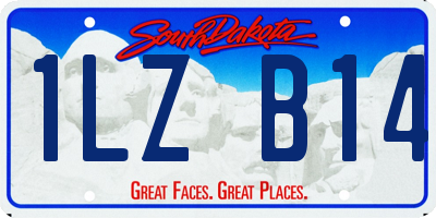SD license plate 1LZB14