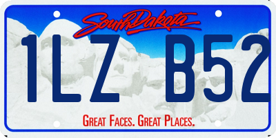 SD license plate 1LZB52