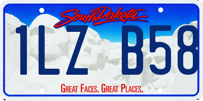 SD license plate 1LZB58