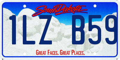 SD license plate 1LZB59