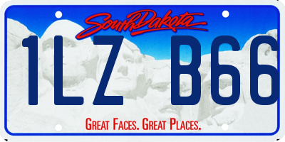 SD license plate 1LZB66