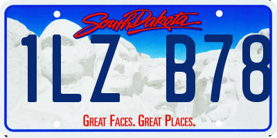 SD license plate 1LZB78