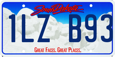 SD license plate 1LZB93