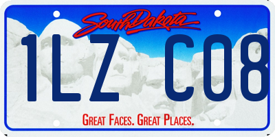 SD license plate 1LZC08