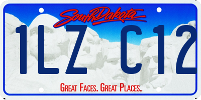 SD license plate 1LZC12