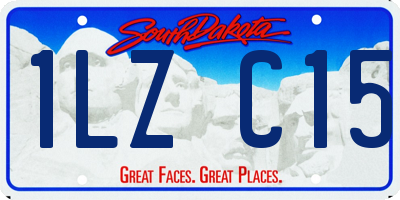 SD license plate 1LZC15