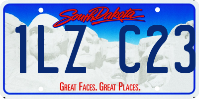 SD license plate 1LZC23